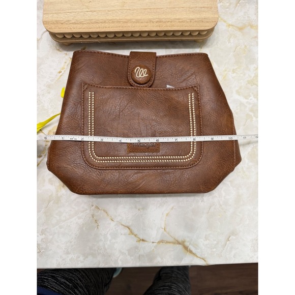New with tags Wrangler WG114-110 BR Brown Faux Leather Crossbody Shoulder Bag - Picture 6 of 8